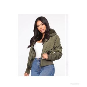 Olive Bomber Jacket